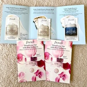 FRESH Lotus Youth Preserve Moisturizer, Rescue Mask, Dream Face Cream Night Rose